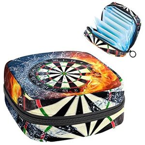 Maandverband Opbergtas, Draagbaar Maandverband Opbergzakje, Brand- en Waterbasketbal (1), Meerkleurig, 4.7x6.6x6.6 in/12x17x17 cm