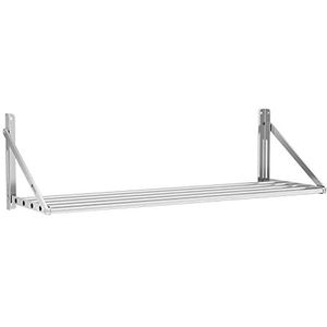 Royal Catering Roestvrijstalen wandplank opvouwbare plank commerciële keukenplank 120x45cm 40kg RC-TFWH12045 (zilverkleur, 1 plank)