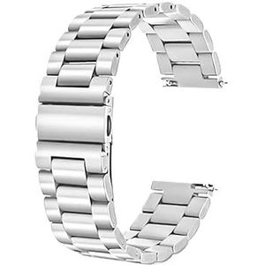 20 22 23 24 mm roestvrijstalen horlogeband geschikt for Samsung geschikt for Huawei GT3 Pro horloge 3 geschikt for seiko geschikt for casio vouwsluiting herenarmband(Silver,23mm)