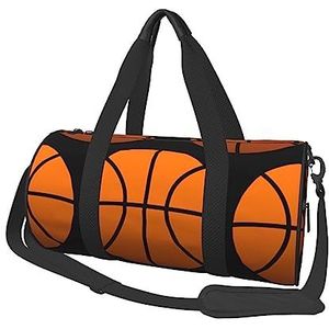 basketbal ronde gymtas grote capaciteit reizen plunjezak, duurzame ronde reizen sport tassen, zwart, één maat, Zwart, Eén maat
