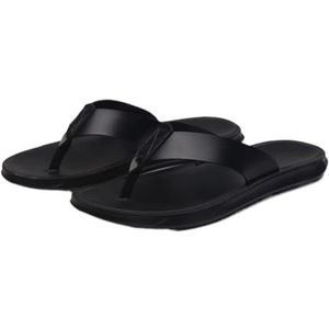 Sandalen, Heren slippers - Zachte zool, casual strandschoenen for buiten Slippers voor dames(Black,47 EU)