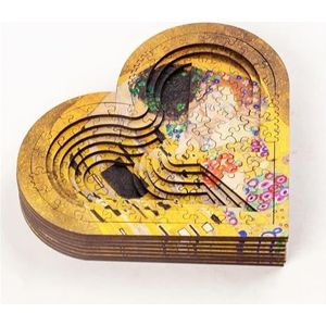 3D Hart Houten Puzzel Brain Tease Puzzel Speelgoed Bordspel Hoge Moeilijkheidsgraad Onmogelijk Puzzel Speelgoed for Volwassen Gift (Kleur : 3D Puzzle B)