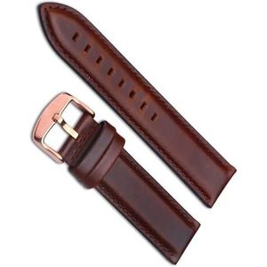 dayeer Horlogeband voor DW Horlogeband voor Daniel For Wellington Horlogeband met roségouden gesp (Color : Rose-brown a, Size : 20mm)