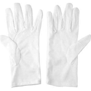 Asien Witte handschoenen zachte katoenen handschoenen munt sieraden zilver inspectie handschoenen rekbare voering handschoen