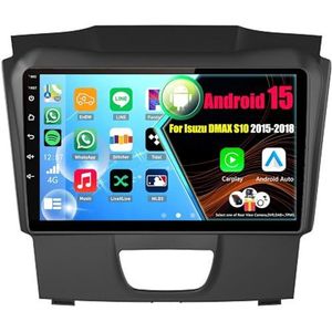 Android 15 Autoradio Voor Isuzu DMAX S10 2015-2018 met Draadloze Carplay Android Auto, 9 Inch Autoscherm Soporta Bluetooth WIFI GPS FM/RDS(4Core(2+32GB))