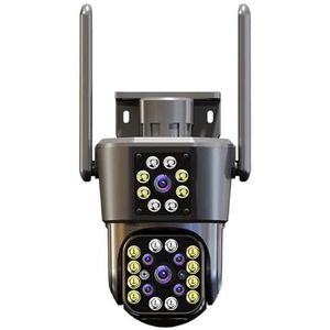 Bewakingscamera, 4K 8MP HD PTZ Camera Buiten 6MP Dual Lens Dual Screen AI Auto Tracking IP Camera CCTV audio Video Surveillance P2P(3K 6MP No Card)