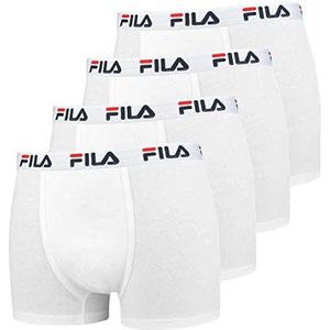 Fila Set van 4 boxershorts voor heren, logo, effen, comfortabel, stretch, vele kleuren