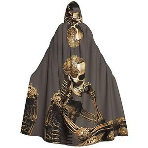 SSIMOO Interessante skelet volwassen Halloween party cape - perfect voor kostuumfeesten en cosplay