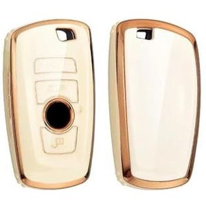Sleutelbehuizing houder TPU Autosleutel Case Cover Shell Fob Bescherm Houder Keyless Voor BMW 1 3 5 7 Serie X1 X3 X4 X5 F10 F15 F16 F20 F30 F18 F25 M3 M4 E34 Sleutelbehuizing(A style white)