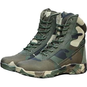 Outdoorlaarzen voor heren Wandelen Kamperen Legerlaarzen met veters Camouflage Militaire tactische waterdichte schoenen Legerlaarzen Trekking Wandelen Enkellaars,D-46