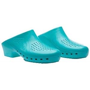 Calzuro S Classic sanitaire pantoffels met professionele gaten CE 36-37 aquamarijn