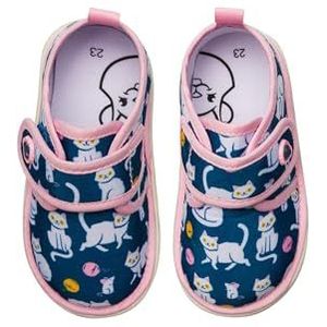 Dedoles Slippers voor Dames, Heren & Kinderen Geheugenfoam Grappige Ontwerpen Eenhoorn Muziek Regenboog Comics Spellen Cadeau, kleur: Veelkleurig, motief: Speels katje, grootte 22