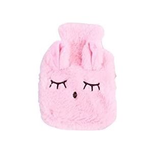 DieffematicRSD Warmwaterkruik Warmwaterkruik Mooie schattige cartoon verbrandingsbeveiliging for pijnverlichting PVC-warmwaterkruik PVC-warmwaterzak (Color : Pink)