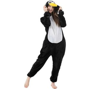Katara 1744 - Pinguïn kostuumpak onesie/jumpsuit eendelige body voor volwassenen dames heren als pyjama of pyjama unisex - veel verschillende dieren