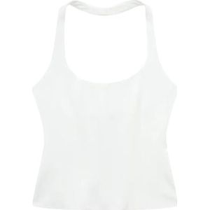 Vrouwen Halter Neck Vest voor Backless Tank Tops voor Vrouwen, Vrouwelijke Camis, Wit, S