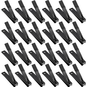 Nagelknipper set, set van 24 roestvrijstalen nagelknipper bulk, zwarte nagelsnijder, ultra scherpe, stevige vingernagelknipper en teennagelknipper voor dames en heren (24 stuks - zwart)