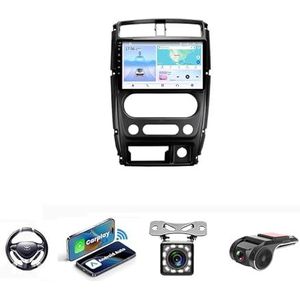 Android 13 Auto Stereo MP5 Player 9'' Screen Autoradio Voor Suzuki Jimny 2007-2012 Car-play Android Auto GPS-navigatie Bluetooth RDS FM AM DAB+ Radio Stuurbediening Voice Control(NF-2 4Core 2+32G)