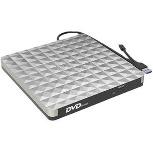 USB 3.0 Type-C Externe Dvd-brander, Schrijver En Recorder, Dvd-rw Optische Drive Heldere Beeldkwaliteit Stabiele Audio(Silver gray)