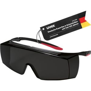 Uvex super f OTG - Overbril voor brildragers - Oogbescherming tegen infrarood- & UV-straling - Veiligheidsbril geschikt voor HPL/IPL ontharing - metaalvrij, anti-condens en krasbestendig, (IR-ex 5)