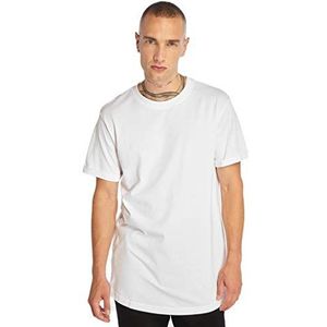 Urban Classics Shorts Shaped Turn Up Tee heren T-shirt, wit (White 00220), XXL