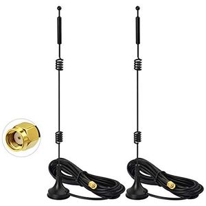 Bingfu - Dual Band WiFi Antenne - 9dBi - Magnetische Basis - 2-Pack