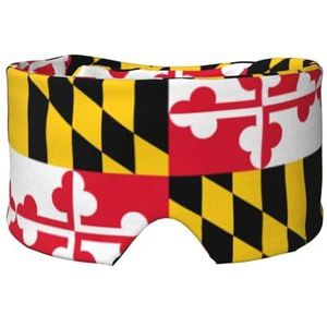 Vlag van Maryland Print Slaap Oog Oor Masker Zachte en Comfortabele Oogblinder Blinddoek Schaduw voor Mannen Vrouwen