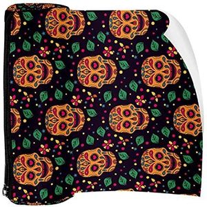 Potlood Case Dia De Muertos Suiker Skull Pouch Bag Pen Rits Tas voor Kantoorartikelen Reizen School Student Supplies