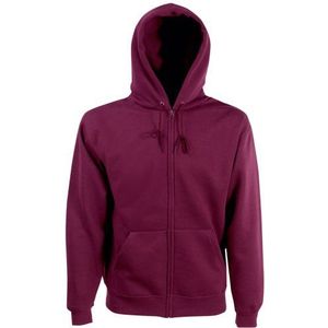 Fruit of the Loom Sweatshirt met capuchon, mat dames, meerkleurig (bordeaux), L