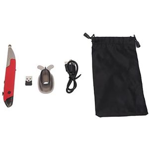 Pocket Pen-muis, 2,4 GHz Draadloze Spraakinvoer Pen-muis 33 Ft Draadloze Afstandsvertaling voor Computer (Rood)