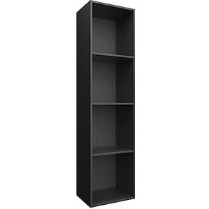 vidaXL Boekenkast/tv-meubel 36x30x143 cm bewerkt hout zwart