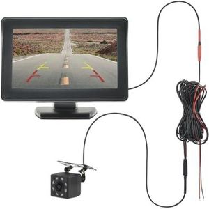 Parkeercamera Auto-achteruitrijcamera Met Monitor 4,3 Inch TFT LCD-scherm Achteruitrijcamera Voor Parkeren Achteruitrijvoertuig Achteruitkijkcamera (Maat : 430-8LED)