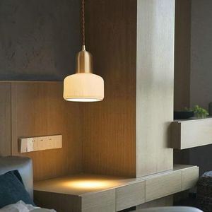 TONFON Kroonluchter in Japanse stijl Minimalistische creatieve hanglamp Koper Keramiek E14-basis Hanglamp for keukeneiland Woonkamer Slaapkamer Nachtkastje Eetkamer Hal Plafondlamp