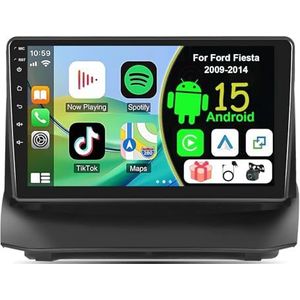 Draadloze Autoradio Android 15 voor Ford Fiesta 2009-2014 met draadloze carplay en Android Auto Bluetooth USB Wifi 4G GPS Navigatie(S-3(4G+32G))