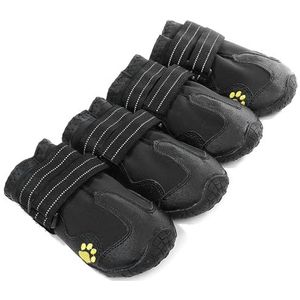 Hanzete Hondenschoenen voor grote honden, waterdichte hondenlaarsjes met reflecterende strip, voor warme bestrating, winter, besneeuwde dagen, antislip pootbeschermer