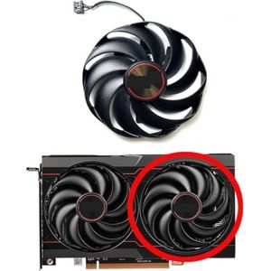 Vervangende ventilator voor SAPPHIRE Radeon RX6600 6600XT 6650XT PULSE grafische kaart(Right fan)