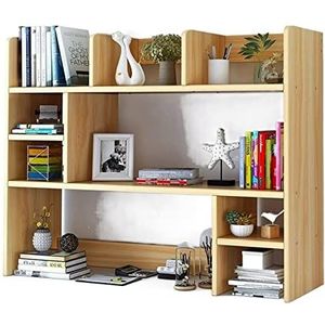 Boekenkast Boekenplanken Boekenkast Met Kast 3-Tier Boekenplank Desktop Organizer Kantoor Opbergrek Multifunctionele Boekenplank Voor Keuken Boekenplank(Natural,103 * 17 * 80cm)