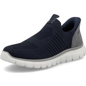 Rieker Slip-on sneakers voor heren, B6659, halfhoge schoenen, blauw 15, 40 EU