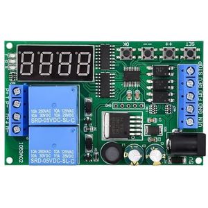 GFSRSWBX IO53A02 5-25V Cyclus Vertraging Relais Module 0.1s-9999min Verstelbare Controller Realy Forward Reverse Controller Voeding