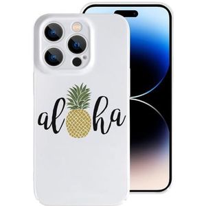 Hawaii Aloha ananas schattig hoesje voor iPhone 14/iPhone 14 Plus/iPhone 14 Pro/iPhone 14 Pro Max schokbestendige beschermende telefoonhoes