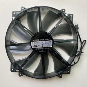 LMNCBVYA A20030-07CB-3MN-F1 DC12V 200mm Chassis Cooling Fan - 0.30A 3-Wire Fan for Optimal Airflow