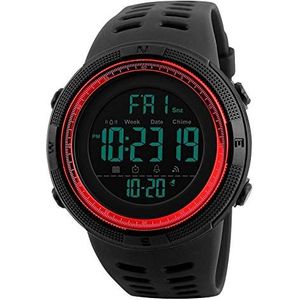 Warm Home 1251 Mannen Moderne Modieuze Outdoor Waterdichte Sport Horloge Digitale Horloge Met PU Horlogeband