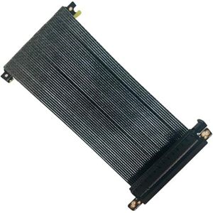 JMT PCIE 4.0 X16 grafische kaart verlengkabel 32 GB/S dubbel omgekeerd flexibel snoer 16AB4-R voor ITX-chassis (25 cm)