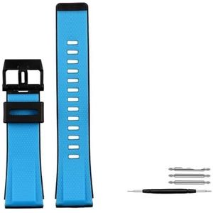 For Casio for GA2000 Siliconen Band for PROTREK for PRG-600 for PRW-6600 for PRG-650 Hars Horlogeband Outdoor Sport Horloge Armband Accessoires 24mm (Color : Sky blue, Size : 24mm)