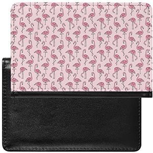 Flamingo's in roze draagbare paspoort creditcardhouder cover reizen essentials portemonnee voor vrouwen mannen