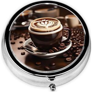 Ronde pillendoos draagbare medicijndoos voor reizen pillendoos, past zakken portefeuilles