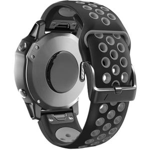 22 26mmQuickFit Siliconen Horlogeband fit for Garmin Instinct 2X Solar Strap Instinct 2 Fenix ​​7 7X 6 6X Horlogeband Armband Accessoires (Color : Black gray, Size : 22mm Epix pro(47mm))