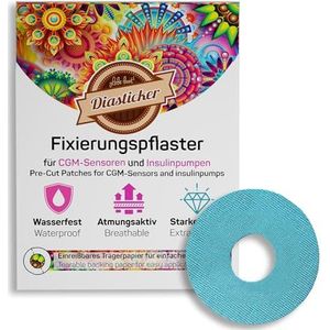 Diasticker® Pleisters voor Freestyle Libre 3-sensor (10 stuks, lichtblauw), waterdicht, huidvriendelijk, ademend, sterke grip, zelfklevende fixeerpleisters, sensorfixatie