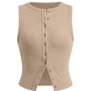 yk8fass Slim-fit vest ne-6540, Kaki, XL