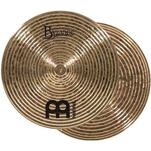 Meinl Cymbals Byzance Dark Rodney Holmes Hihat 14 inch (video) drumstel bekken - paar - (35,56cm) B20 brons, donkere afwerking (B14SH)