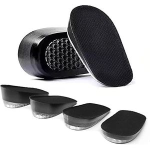 1 paar gel-inlegzolen ter verhoging van de hoogte, onzichtbare inlegzolen ter verhoging van de schoen, schokabsorberende hielkussens voor mannen en vrouwen 2,5 cm